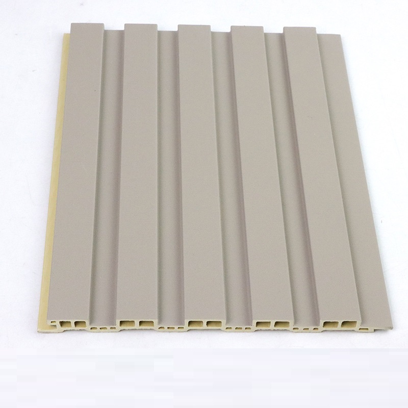 #4   맞춤형 최고 품질 실내 WPC 만리장성 패널 인테리어 내화성 3D 엠보싱 홈이 있는 벽 패널