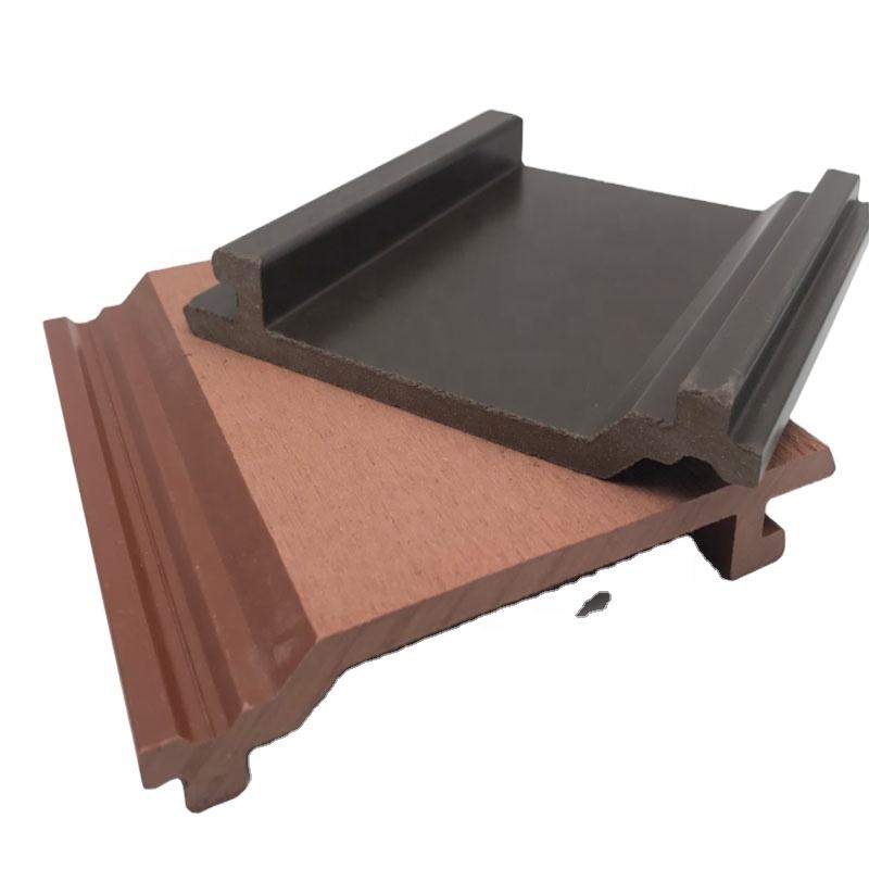 #21  NecoWood Impermeable para exteriores PE WPC Revestimiento de pared para exteriores compuesto Panel de grano de madera 3D profundo